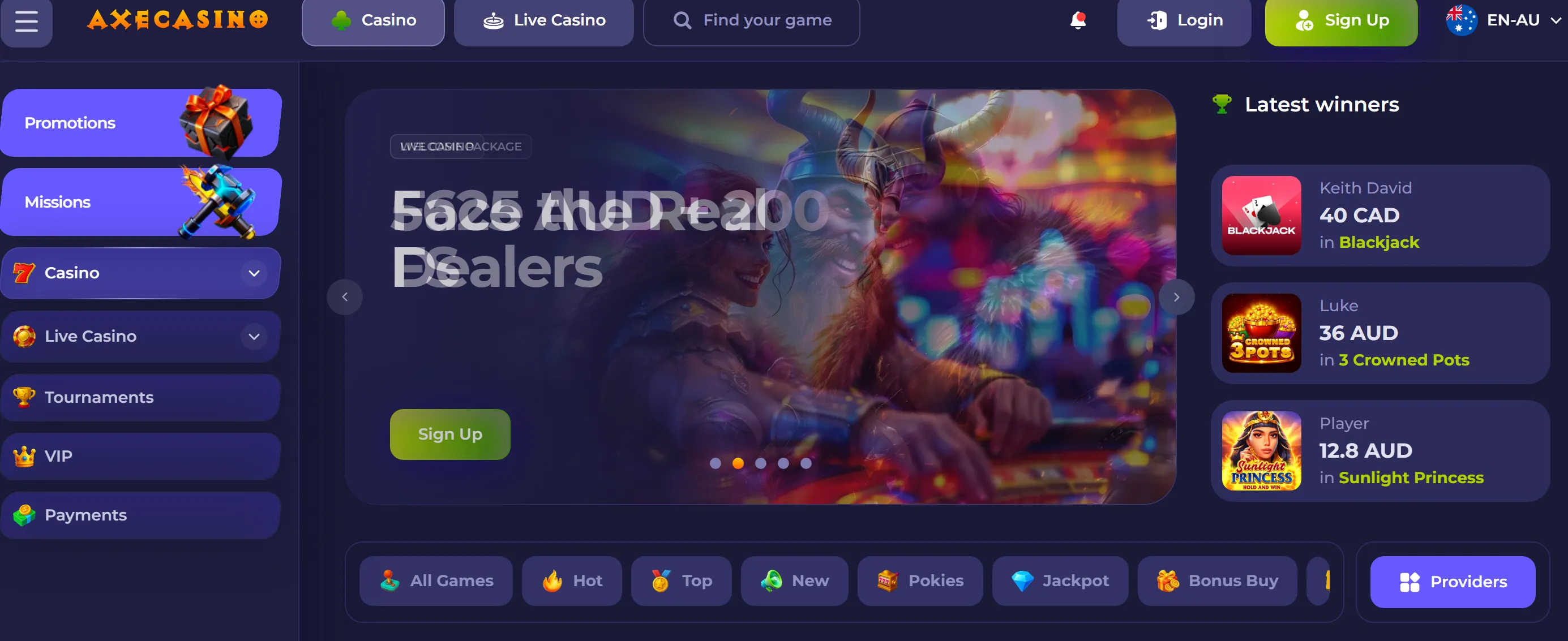 axe casino