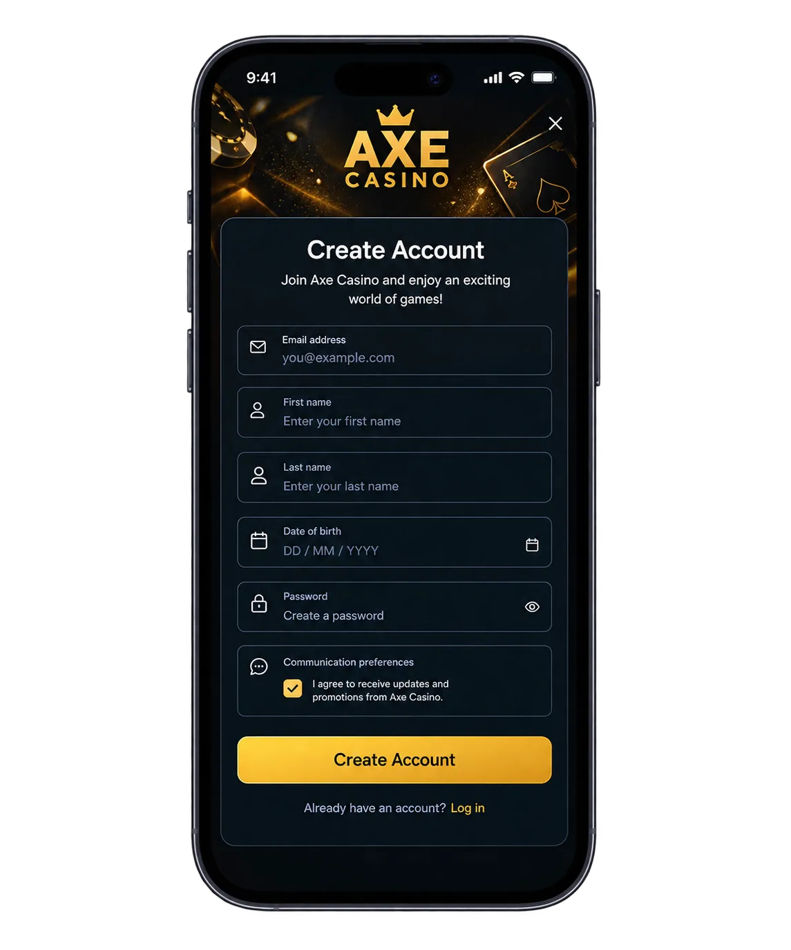 mobile axe casino